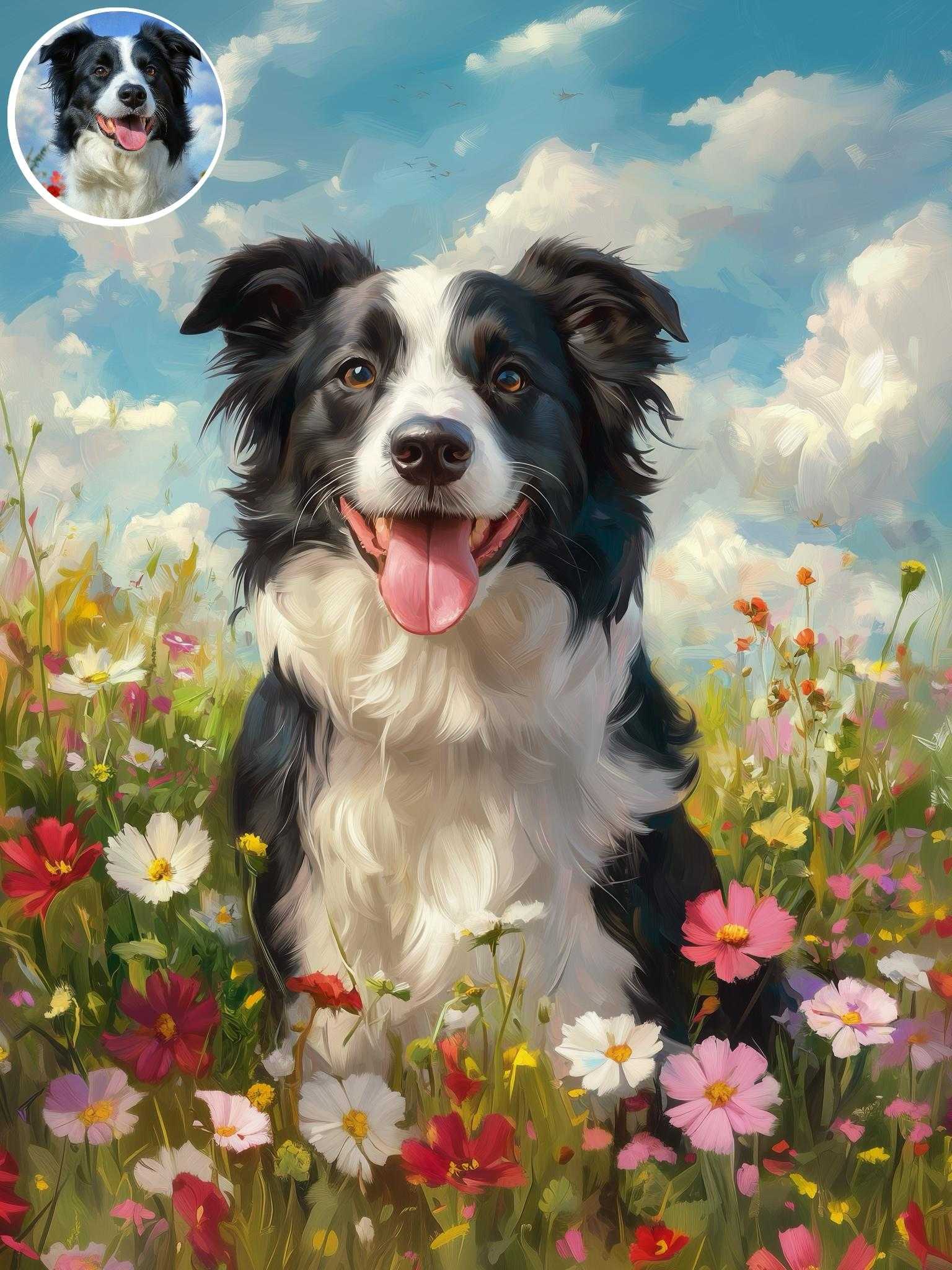 Custom Palette Knife Pet Portrait – Textured Oil Painting Style Petopia